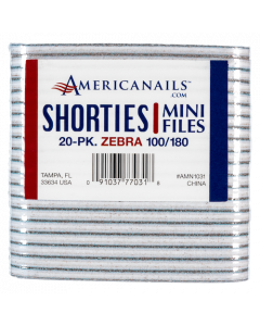 Shorties Mini Cushioned File | Zebra 100/180 20ct