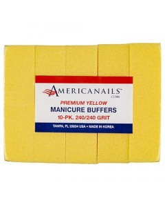 Premium Yellow Manicure Block Buffers | 240 Grit 10ct