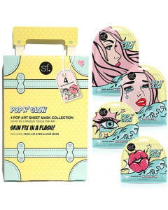 Pop N' Glow Sheet Mask Collection Travel Kit