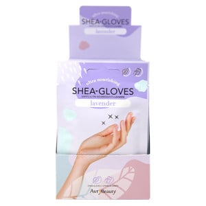 Waterless Manicure Shea Butter Gloves | Lavender Display 25pr