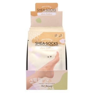 Waterless Pedicure Shea Butter Socks | Shea Butter Display 25pr