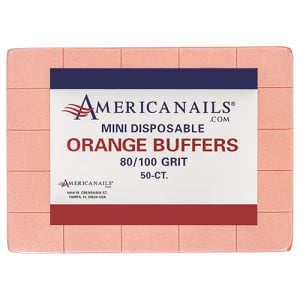 Disposable Mini Orange Buffers | 80/100 Grit 1500ct Case