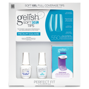 Soft Gel Tips | Medium Square 550ct Kit